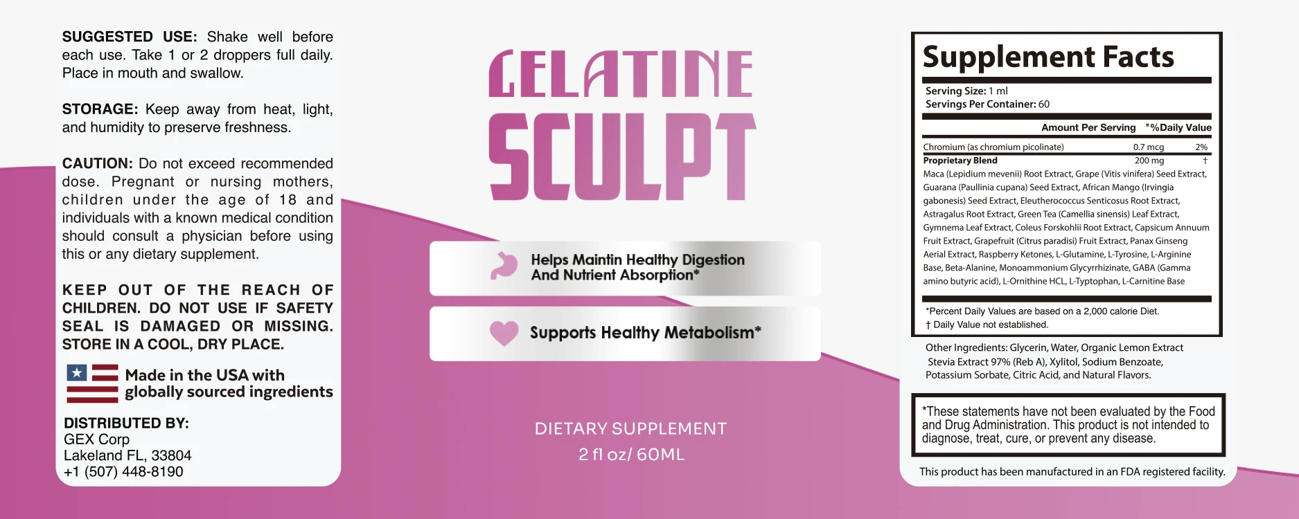 Rótulo Gelatine Sculpt